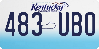 KY license plate 483UBO