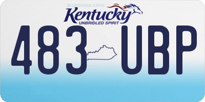 KY license plate 483UBP