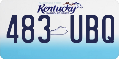 KY license plate 483UBQ