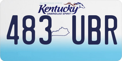 KY license plate 483UBR