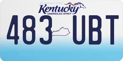 KY license plate 483UBT