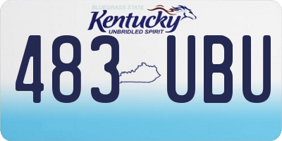 KY license plate 483UBU