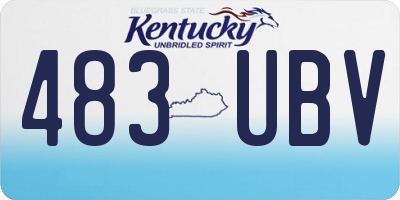 KY license plate 483UBV
