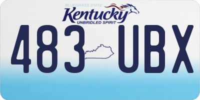 KY license plate 483UBX