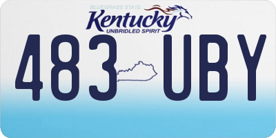 KY license plate 483UBY