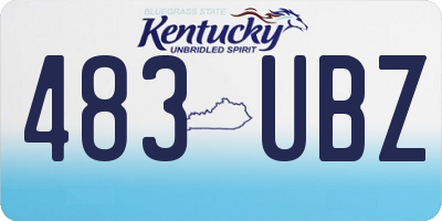 KY license plate 483UBZ