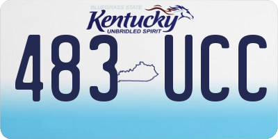KY license plate 483UCC