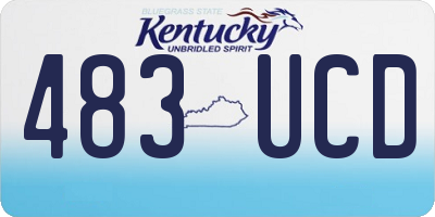 KY license plate 483UCD