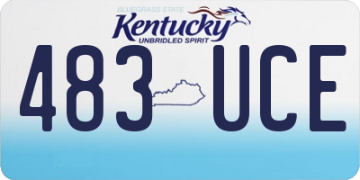 KY license plate 483UCE