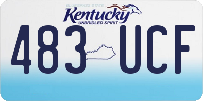 KY license plate 483UCF