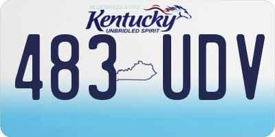 KY license plate 483UDV