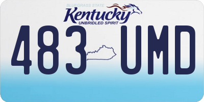 KY license plate 483UMD