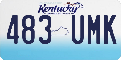 KY license plate 483UMK