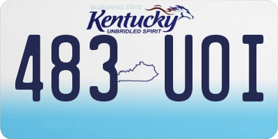 KY license plate 483UOI