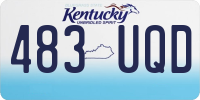 KY license plate 483UQD