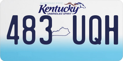 KY license plate 483UQH