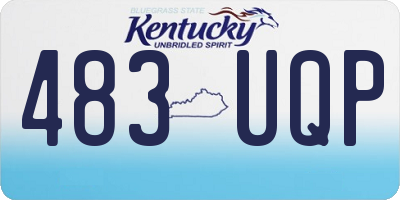 KY license plate 483UQP