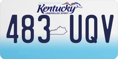 KY license plate 483UQV