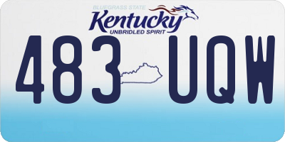 KY license plate 483UQW