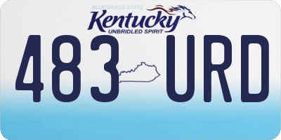 KY license plate 483URD