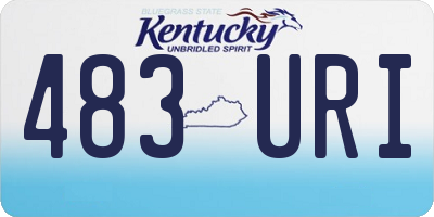 KY license plate 483URI