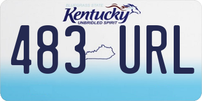 KY license plate 483URL