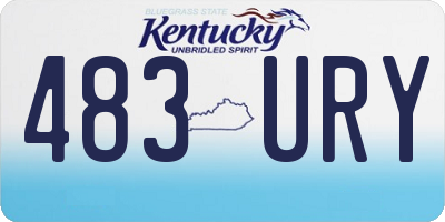 KY license plate 483URY