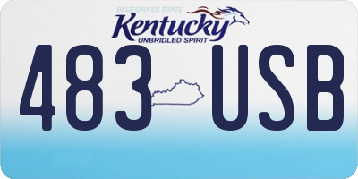 KY license plate 483USB