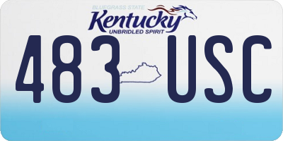 KY license plate 483USC