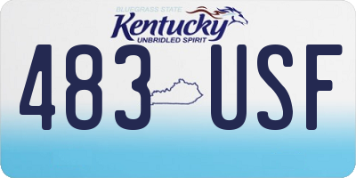 KY license plate 483USF