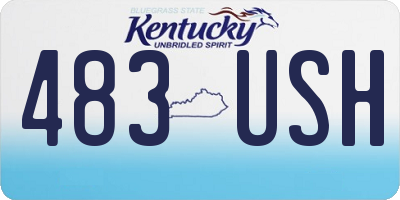 KY license plate 483USH