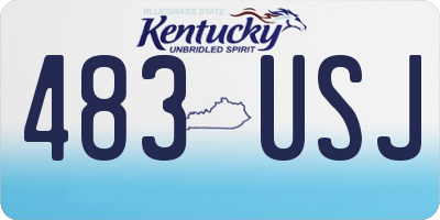 KY license plate 483USJ