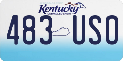 KY license plate 483USO