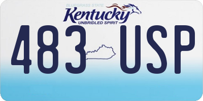 KY license plate 483USP