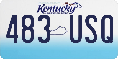 KY license plate 483USQ