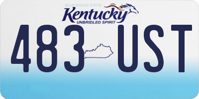 KY license plate 483UST