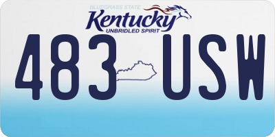 KY license plate 483USW
