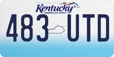 KY license plate 483UTD