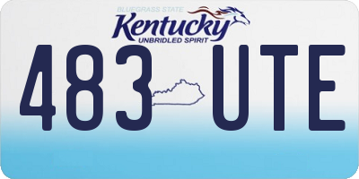KY license plate 483UTE