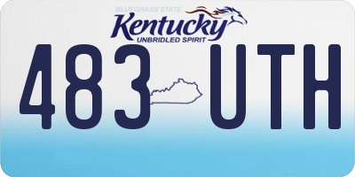 KY license plate 483UTH