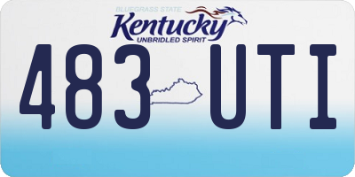 KY license plate 483UTI