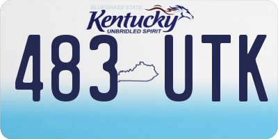 KY license plate 483UTK