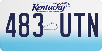 KY license plate 483UTN