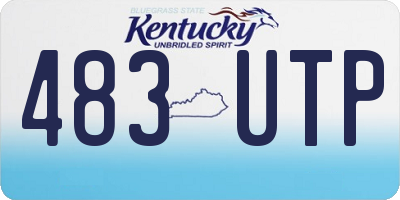 KY license plate 483UTP