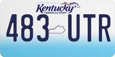 KY license plate 483UTR