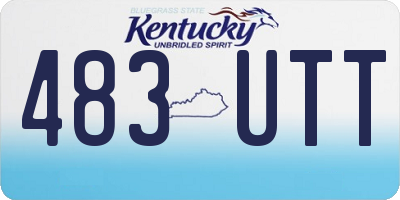 KY license plate 483UTT