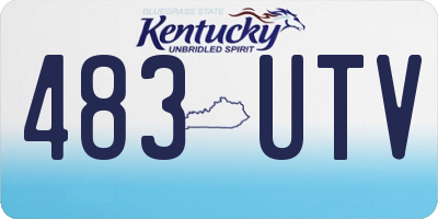 KY license plate 483UTV