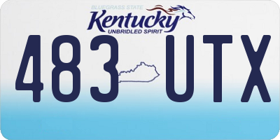 KY license plate 483UTX