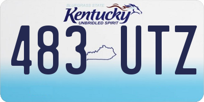 KY license plate 483UTZ