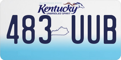 KY license plate 483UUB